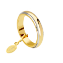 Unoaerre Classic 7 Gram Wedding Ring in Yellow and White Gold