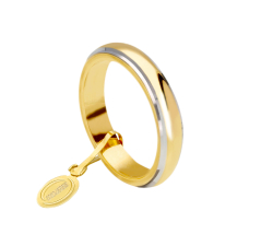 Unoaerre Classic 7 Gram Wedding Ring in Yellow and White Gold