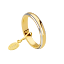 Unoaerre 5 Gram Classic Wedding Ring in Yellow and White Gold