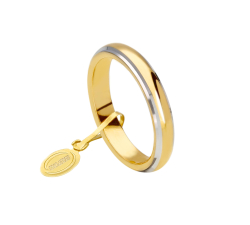 Unoaerre 5 Gram Classic Wedding Ring in Yellow and White Gold