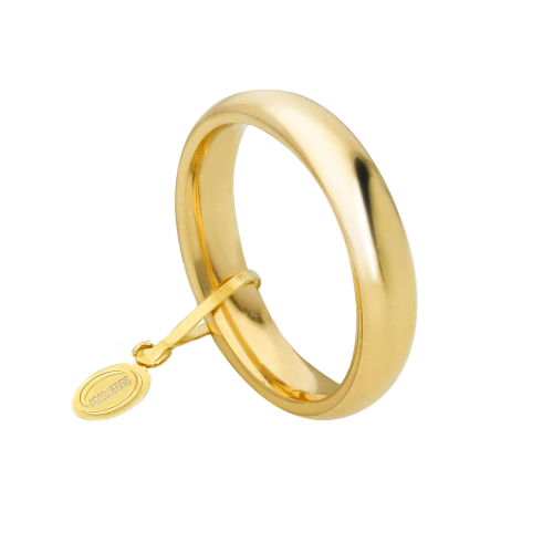 Unoaerre Comfortable Wedding Ring 4 mm Yellow Gold