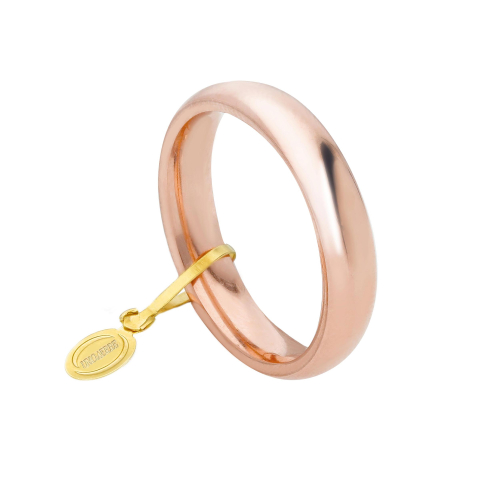 Unoaerre Comfortable Wedding Ring 4 mm Rose Gold