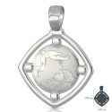 White Gold Baptism Medal Pendant 803321714902