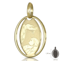 Yellow Gold Baptism Medal Pendant 803321714869