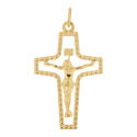 Men's Yellow Gold Cross Pendant GL101844