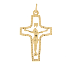 Men's Yellow Gold Cross Pendant GL101844