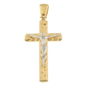 Men's Cross Pendant White Yellow Gold GL101845