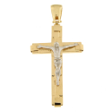 Men's Cross Pendant White Yellow Gold GL101847