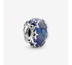 Pandora Charm Blaues Muranoglas mit Sternen 790015C00