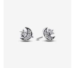 Pandora Crescent Moon and Star Earrings 292990C01