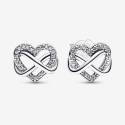 Pandora Infinity Heart Earrings Bright Stones 292667C01