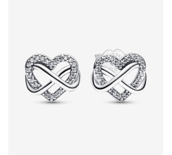 Pandora Infinity Heart Earrings Bright Stones 292667C01