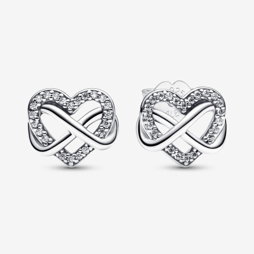 Pandora Infinity Heart Earrings Bright Stones 292667C01