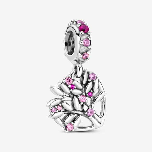 Pandora Charm-Stammbaum-Anhänger mit rosa Steinen 799153C01