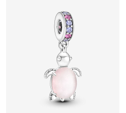 Pandora Charm Pendant Sea Turtle Pink Murano Glass 798939C02