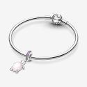 Pandora Charm Pendant Sea Turtle Pink Murano Glass 798939C02