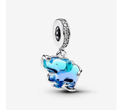 Charm Pandora Pendente Elefante Vetro di Murano Blu 793339C01