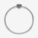 Pandora Moments Family Tree Bracelet with Snake Chain and Heart Clasp 598827C01