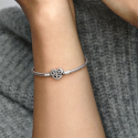 Bracciale Pandora Moments Albero della famiglia con maglia snake e chiusura a cuore 598827C01