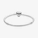 Pandora Bracelet with Pavé Heart Clasp 590727CZ