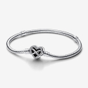 Pandora Bracelet with Infinity Heart Clasp Bright Stones 592645C01