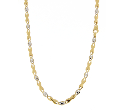 Collana Uomo Oro Giallo Bianco GL101854