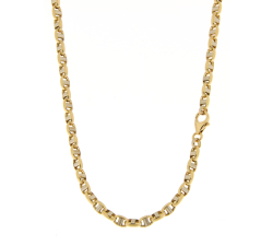 Collana Uomo Oro Giallo Bianco GL101856