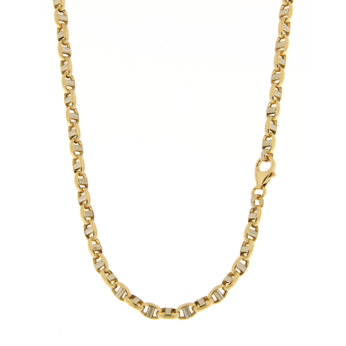 Collana Uomo Oro Giallo Bianco GL101856