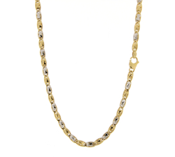 Collana Uomo Oro Giallo Bianco GL101857