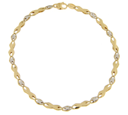 Men's Bracelet White Yellow Gold GL101858