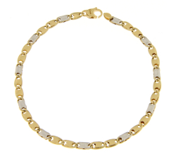 Bracciale Uomo Oro Bianco Giallo GL101860