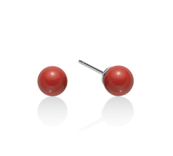 Miluna Women's Earrings Red Coral PER2406