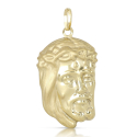 Yellow gold Jesus face pendant 803321712032