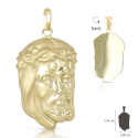 Yellow gold Jesus face pendant 803321712032