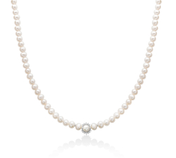 Miluna Women's Necklace Pearls PCL6603