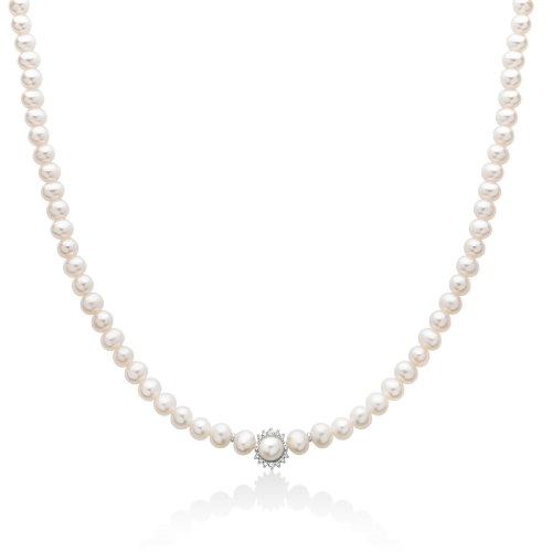 Miluna Women's Necklace Pearls PCL6603