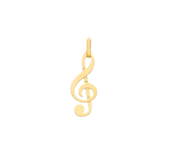 Yellow Gold Treble Clef Pendant GL101862