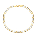 Men's Bracelet White Yellow Gold GL101866