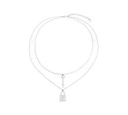 Valentina Ferragni Studio Lock Silver Necklace DVF-CO-13