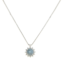 Women's Necklace Promises Aquamarine Diamonds PCONTF