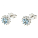 Women's Earrings Promises Aquamarine Diamonds OCONTF