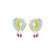 Luca Barra Baby Girl Earrings JO130