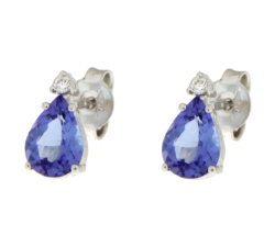 Women's Earrings Promises Diamonds Tanzanite OG75TANZ