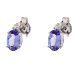 Women's Earrings Promises Diamonds Tanzanite OROV64TA