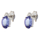 Women's Earrings Promises Diamonds Tanzanite OROV75TA