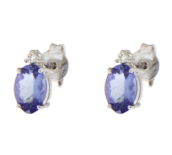 Women's Earrings Promises Diamonds Tanzanite OROV75TA