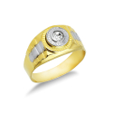 Anello Uomo in Oro Bianco e Giallo 803321700363