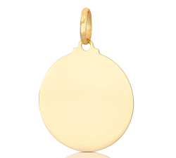 Yellow gold customizable medal pendant 803321737032