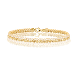 Yellow Gold Tennis Rope Bracelet GL101877