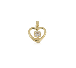 Pendant Woman Heart Yellow Gold GL101879